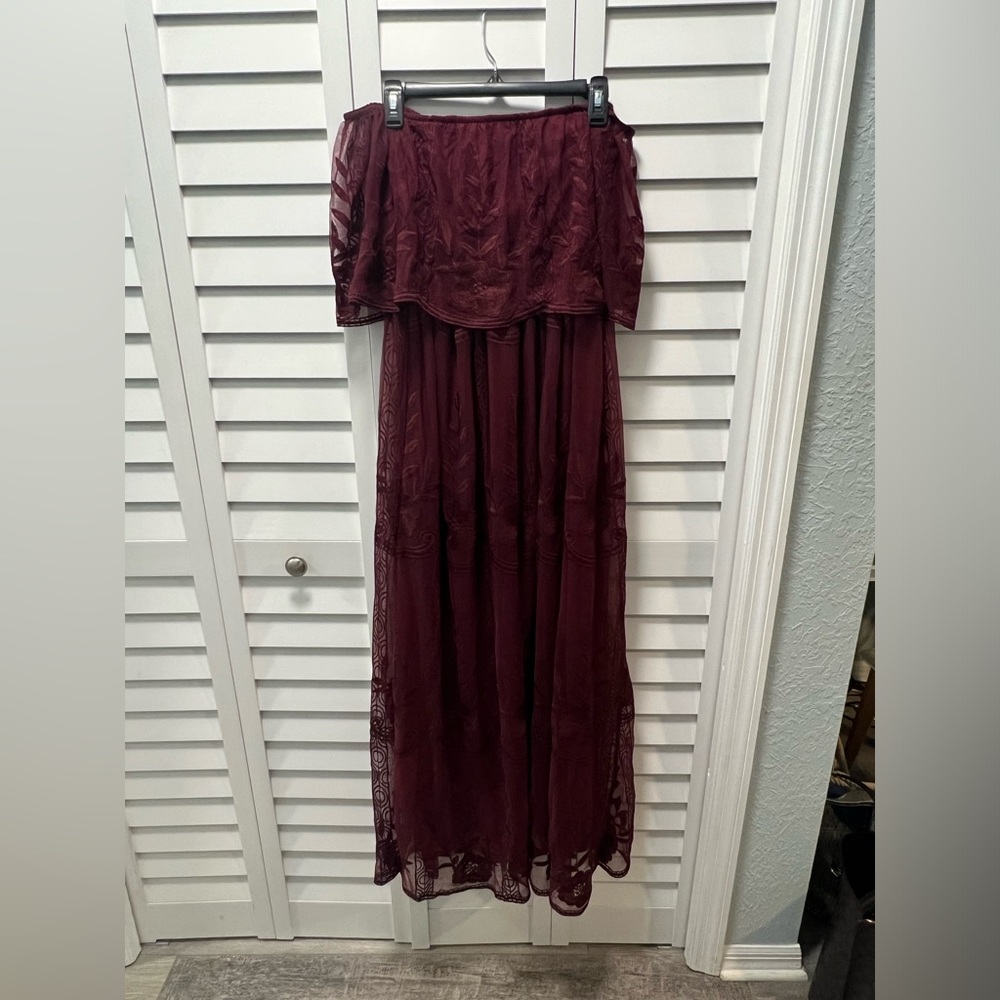 NWT BALTIC BORN OFF SHOULDER LACE MAXI DRESS